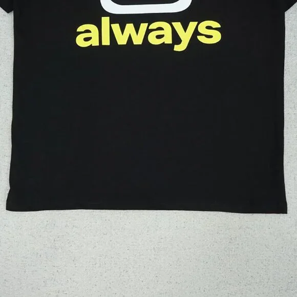Always Black Fashion Logo Short Sleeve T Shirt
